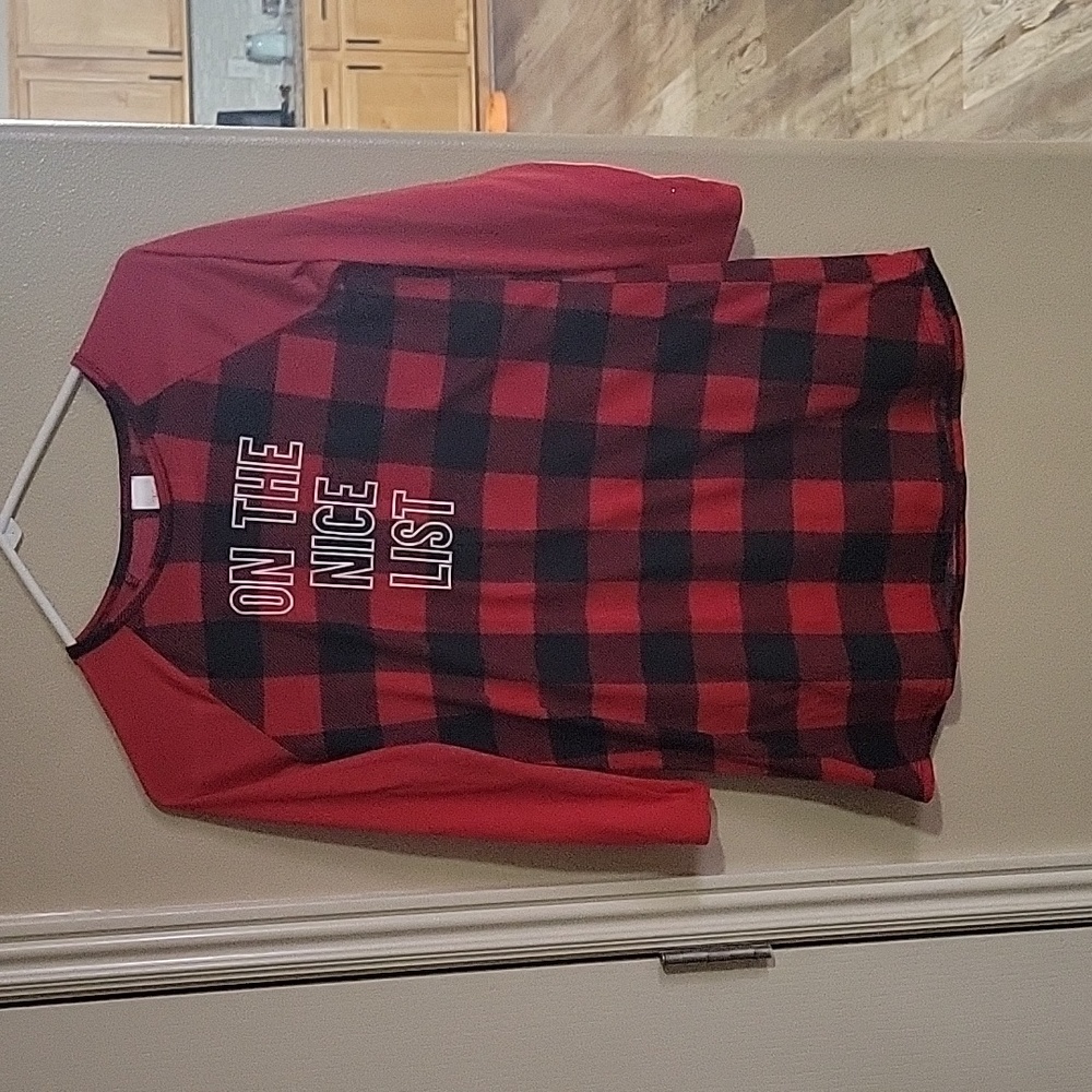 Christmas nightgown Buffalo Plaid size youth medium